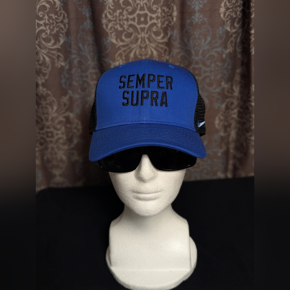 Men's Nike USAF Air Force Falcons Semper Supra One Size Blue Trucker Snapback